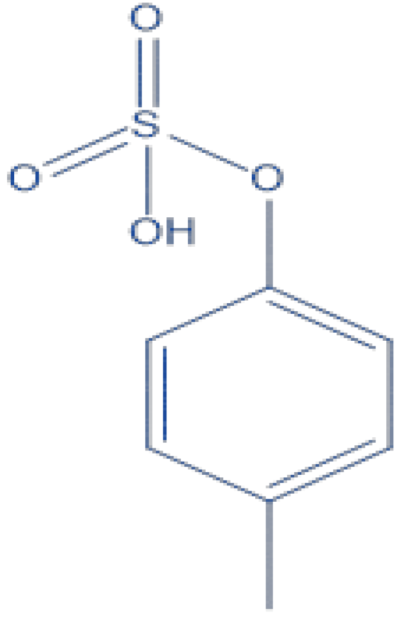 Chemical Structure of P Cresyl Sulphate.